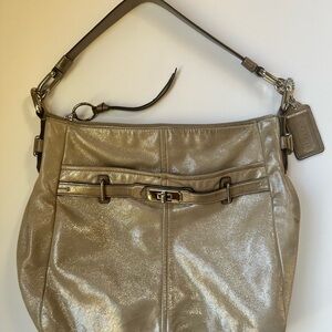 Coach Metallic Y2K Silver Shoulder Bag